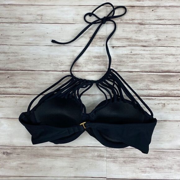 Ibiza Bikini Top Black, Halter Top Small swim - Picture 3 of 8